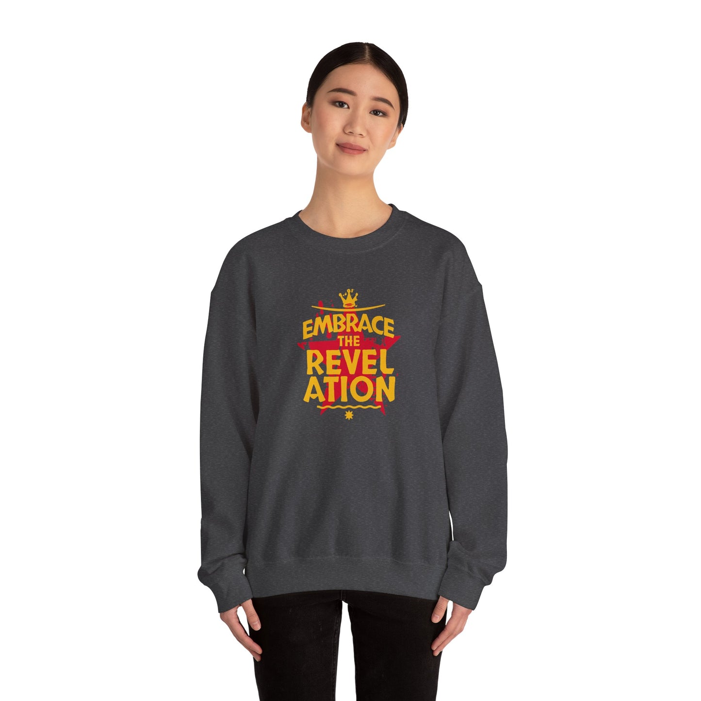 Unisex Heavy Blend™ Crewneck Sweatshirt Sudadera Rever action